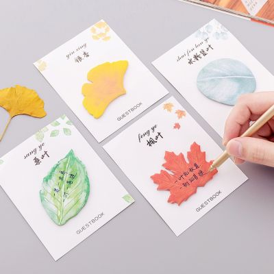Mohamm Creativity A Breath Of Air Leaves Memo Note Imitation Sticker Messages