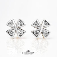 ต่างหูเพชร Clover Diamond Stud Earrings