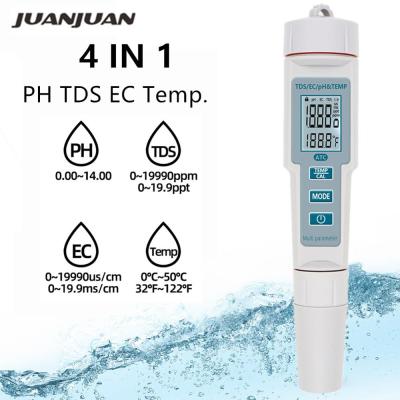 20214 in 1 PH TDS EC Temp Meter Tester PH Digital Water Quality Monitor Tools Water Filter Purity Pen with backlight 50off