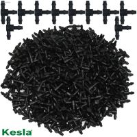 ● KESLA 50PCS Plastic Barbed 3-Way TEE Connector for 4/7mm Tubing Watering Pipe Hose Couplings Micro Drip Irrigation Garden Tools