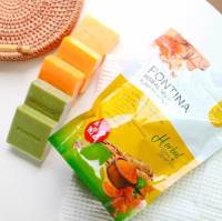 สบู่สมุนไพร พรทิน่า  ( 1 ห่อ  มี 5 ก้อน ) PONTINA HERBAL SOAP เพื่อผิวขาว สว่างกระจ่างใสขึ้น