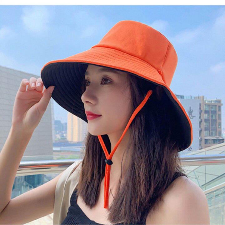 hot-summer-foldable-bucket-hat-unisex-women-outdoor-sunscreen-cotton-fishing-hunting-cap-double-side-sun-prevent-hats-bucket-hat