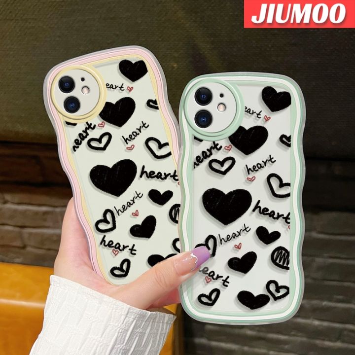 jiumoo-เคสปลอกสำหรับ-samsung-galaxy-a72-4g-a72-5g-a73-5g-เคสโปร่งใสป้องกันการกระแทกเลนส์กล้องถ่ายรูปลายหัวใจแฟชั่นดีไซน์ใหม่สีสันสดใส