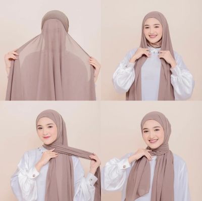 【YF】 Muslim Undercap Women Chiffon Hijab With Cap Bonnet Instant Shawl Head Scarf Under scarf Caps Cover Headwrap