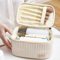 QianXing Shop Large Capacity Cosmetic Bags Women Makeup Retro Make Up Pouch Travel Bathroom Washbag Toiletry Kit