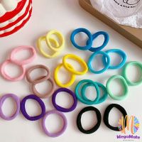 ยางมัดผมสีพื้น สีสันสดใสแพ็คมาในกระปุ๊ก 50 เส้น/กระป๋อง rubber band