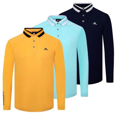 Golf clothing mens long-sleeved outdoor sports casual polo shirt breathable quick-drying non-ironing trend tops Scotty Cameron1 Mizuno TaylorMade1 Amazingcre ANEW Le Coq Master Bunny PING1♨