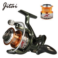 JITAI Spinning Reel All Metal Spools Smooth 5.2:1 Gear Ratio 9+1BB Freshwater Carp Spinning Reel with Free Spare Metal Spool