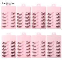 Lanjinglin 5 Pairs Half Lashes Natural Half Eye False Eyelashes Fake Lashes Makeup 3D Mink Lashes Eyelash Extension maquiagem