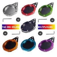 Motorcycle Tax Disc Motorbike Universal Round Tax Disc Plate Holder New Waterproof Multicolors Adhesives  Tape