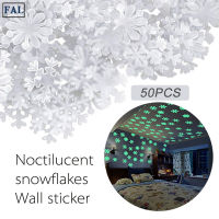 FAL Luminous Snowflake Wall Stickers Fluorescent Ceiling Decals Creative DIY Christmas Decoration For Home Bedroom