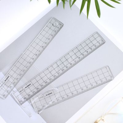 【jw】♚☂  1pcs Ruler 15cm 18cm 20cm Transparent  Rulers Stationery Office School Supplies