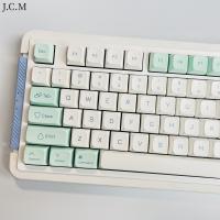 137คีย์ XDA ปุ่มกด PBT  น้ำแข็งมิ้นท์/คีย์บอร์ดย้อมธารน้ำแข็ง MAC ISO Abnt2รูปแบบส่วนบุคคลสำหรับแป้นพิมพ์เชิงกลสำหรับเล่นเกมเชอร์รี่