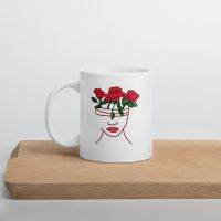 Rose White Glossy Mug