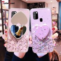 【Great. Cell phone case】กระจก Sequins Glitter สำหรับ Samsung Galaxy A51 A71 A01 A11 A12 A21 A21S A31 A41 A42 A81 A91 M31 M51 M31S ฝาครอบ