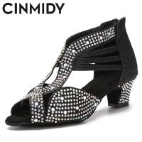 CINMIDY Dance Shoes Women Ballroom Dance Shoes Salsa Latin Dance Shoes Modern Tango Shoes Indoor Soft Sole Party Shoes 5CM