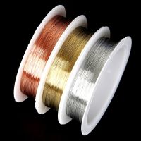 Copper Wire Plated Beading Wire For DIY Jewelry Findings Tools 0.30.40.50.60.8mm Mutil Color