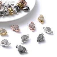 18x10mm 5pairs/ Bag Couple Heart Magnetic Clasps Magnet End Clasp For DIY Jewelry Necklace Connector Making Crafts Supplies