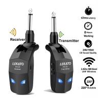 LEKATO WS-80 A8/A9 Guitar Wireless Receiver System Transmitter Receiver audio Guitar Bass Built-In Rechargeable