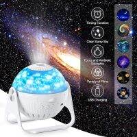 Planetarium Projector Lights LED Galaxy Star Projection Night Lamp 7 in 1 with Nebula Moon Planet Aurora 360 Rotating Focusing Night Lights