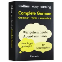 English original book English-German bilingual dictionary Collins Easy Learning German book Collins Easy Learning German grammar verb vocabulary three in one