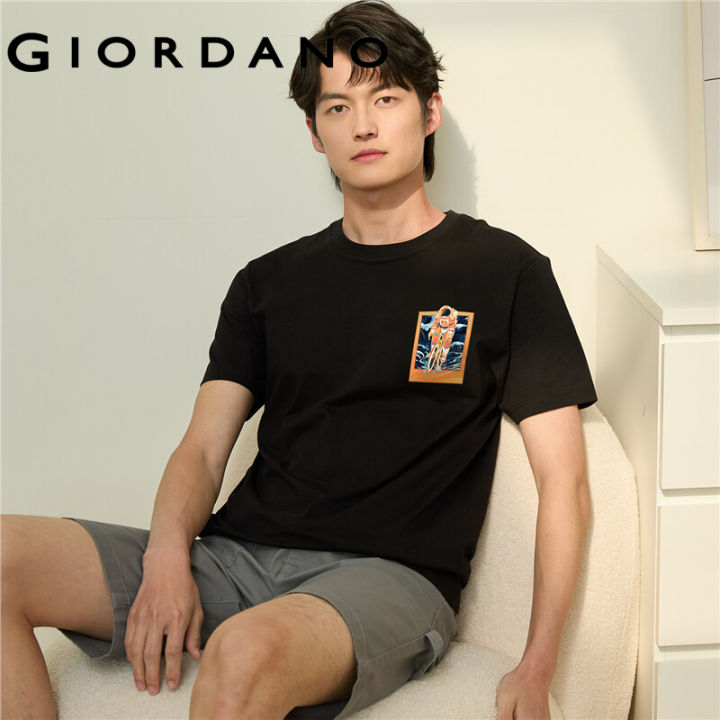 giordano-men-mai-qing-xuan-series-t-shirts-cotton-art-print-tee-summer-short-sleeve-crewneck-fashion-casual-tshirts-91093033-vnb