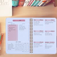 ❤️ 【การจัดส่งที่รวดเร็ว】2023 A5 Agenda Planner Notebook Diary Weekly Planner Goal Habit Schedules Journal Notebooks For School Stationery Office