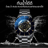 vivimall นาฬิกา  สุภาพบุรุษสไตล์แฟชั่น  เข็ม สายสแตนเลสหน้าปัดปฏิทิน เครื่อง ทันสมัย