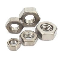 M3/M4/M5/M6/M8/M10/M12/M14/M16/M18/M20 TA2 GR2 Ti Titanium Hex Head Screw Nuts