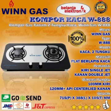 Promo Terlaris Winn Gas W-888 Kompor Gas Tanam 2 Tungku W888