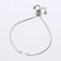 304 Stainless steel Chain Bracelet Making Slider Bracelets Making Stainless Steel Color 8-5/8 inch(22cm) 1.2mm Hole: 2mm