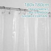 【HOT】✾ Shower Curtain Transparent Curtains 1.8x1.8m Heavy Duty 12 Hooks