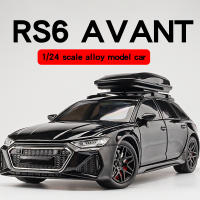 124 RS6 Avant Station Wagon รุ่นรถโลหะ Diecast Miniatures คอลเลกชันจำลองเสียงและแสงของเล่นรถเด็กของเล่น Gift