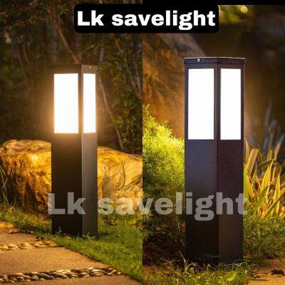 ไฟสนาม LED BOllard ไฟส่องทางเดินสวน สว่างจิง ตกแต่งบ้าน สูง60cm.ใส่ขั้วE27เปลี่ยนหลอดได้ ดีไซน์เรียบง่ายทันสมัย