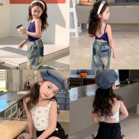 CUTE BABY?พร้อมส่ง?เสื้อสายเดี่ยวสำหรับเด็กผู้หญิง เสื้อผ้าเด็ก  สายเดี่ยวเว้าหลังเก๋ๆ(671)