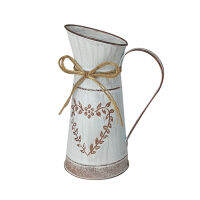 {คลังสินค้าพร้อม} แจกันดอกไม้โลหะแบบชนบท Shabby Chic Desktop Dried Flower Can Bucket Holder