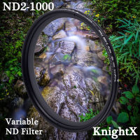 KnightX 49-77mm .ND2-1000 Neutral Density ND2 TO ND1000 ND400 ND4 ND8 ND16 ND32 Lens filter for DSLR