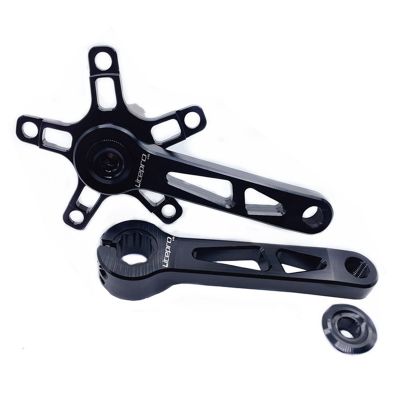 Litepro Children Bicycle Crankset Chainwheel Ultralight Hollow One Body Crankset Aluminium Alloy Replacement for KidS Folding Bike ,Black