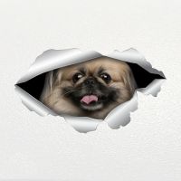 V1126# Car Sticker Pekingese Dog Waterproof Vinyl Decal Car Accessories Pegatinas Para Coche DIY Car Styling Bumper Stickers Decals  Magnets