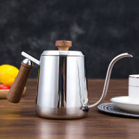 Gooseneck Coffee Pour Over Kettle, Long Narrow Spout Coffee &amp; Tea Pot With Wooden Handle, 304 Stainless Steel, 350 600ml