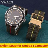 ต้นฉบับ ▼♗สายไนลอน20มม. สำหรับ Omega Seamaster 300 007นาฬิกาสำหรับ Seiko Band ทหารกระเป๋ากระโดดร่ม Watctband สร้อยข้อมือผู้ชาย18มม. 22มม.