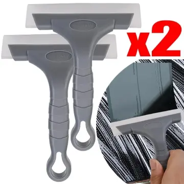 1pc Black Car Silicone Blade Wash Water Wiper Window Glass Windshield  Cleaner Scraper Cleaning Tool Auto Exterior Accessories