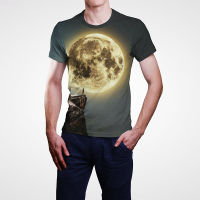 2023 Summer 2022 New Summer 3D Print Moon T-shirt Men Women Children Casual Short Sleeve Cool Boy Girl Fashion Unisex Tees Tops fashion versatile t-shirt