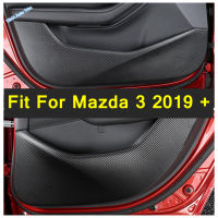 ประตูด้านข้าง Anti-Kick Pads สติกเกอร์ตกแต่งฝาครอบ Trim Fit สำหรับ Mazda 3 2019-2022ภายในรถ Refit การปรับเปลี่ยนอุปกรณ์เสริม