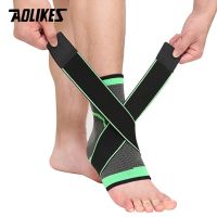 ๑☃ AOLIKES 1 PC Sports Ankle Brace Compression Strap Sleeves Support 3D Weave Elastic Bandage Foot Protective Gear Gym Fitness