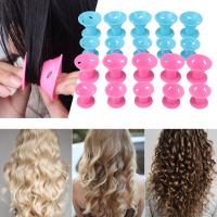 【CW】 10PCS/Set Hair Rollers Soft Silicone Curler No Clip Curling Styling