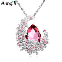 ANNGILL Exquisite Long Charm Necklace Wholesale Genuine Crystals from Swarovski Newest Fashion Collar Necklaces Jewelry