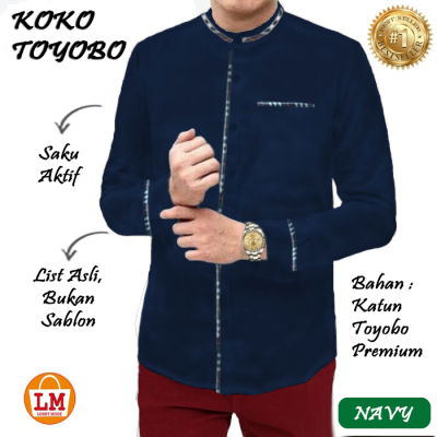 เสื้อ Koko ชุดมุสลิมแขนยาวผู้ชาย Koko Toyobo/shirt Koko XL แขนยาวไซส์ M L XL XXL XXXL ขายดีที่สุดถูกที่สุดใหม่ล่าสุด LMS 14747 14749 14751 14753 14755