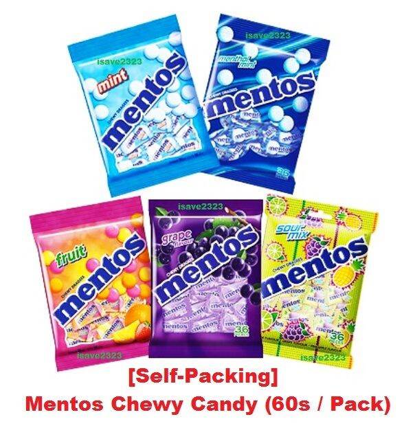 [SelfPacking] Mentos Chewy Candy (60s / Pack) Mint / Menthol Mint
