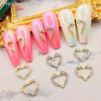 Hollow Heart Crystal Nail Art Charms Decorantions Flatback Glass Diamond 3D Rhinestones Classic Jewellery DIY Design Accessories